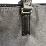 Burberry Grey Nylon/Leather Trim Tote