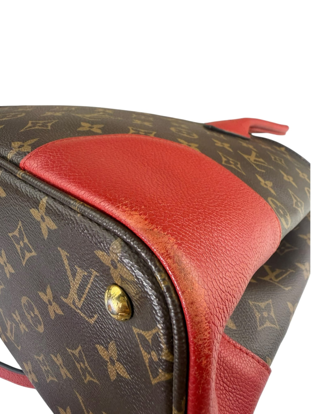 Louis Vuitton Brown/Cherry Red Monogram Flandrin Two-Way Bag