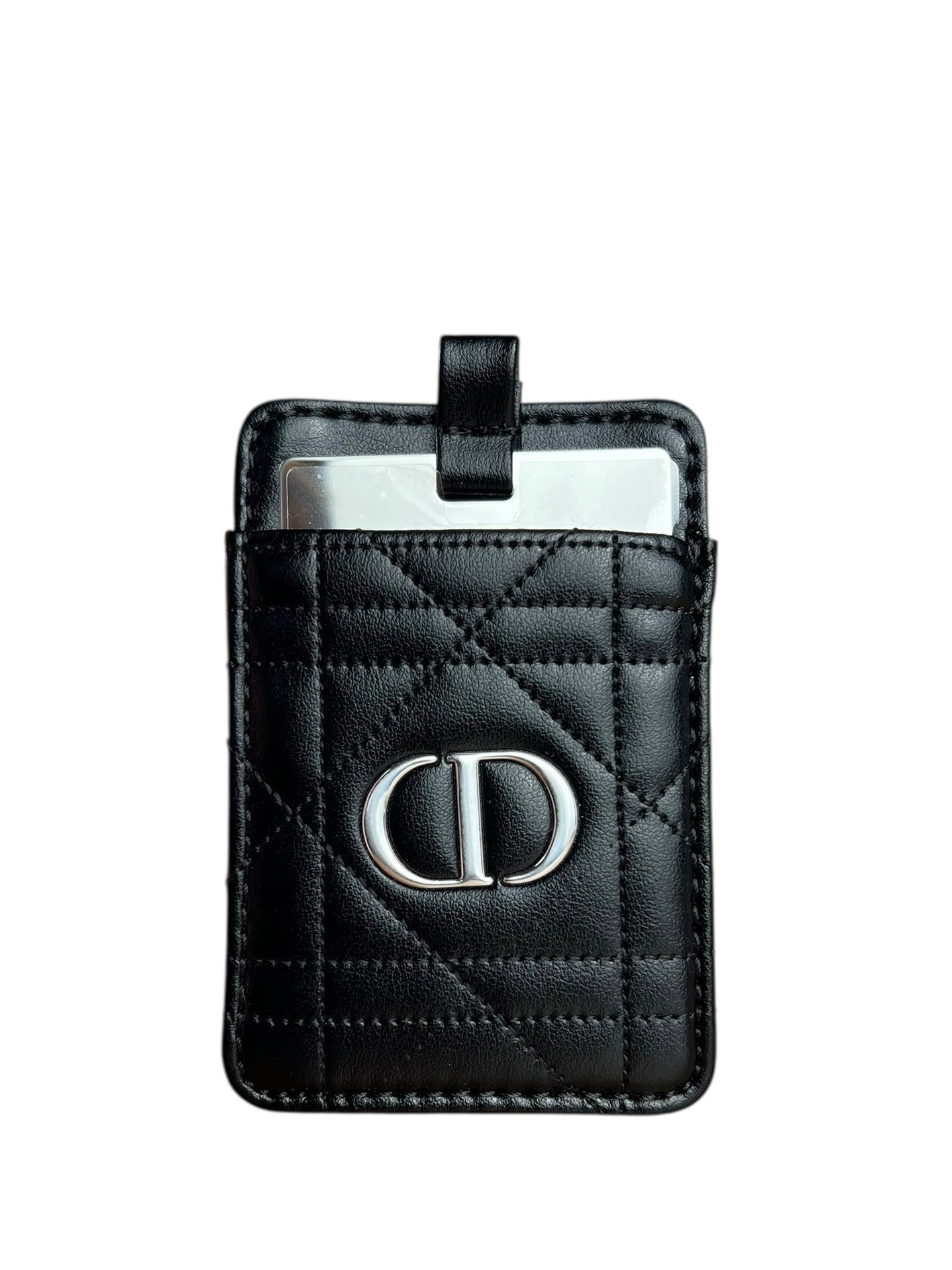 Christian Dior CD Quilted Compact Mirror w/ Holder