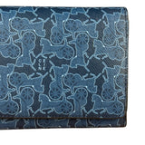 Celine Blue Coated Canvas Long Wallet