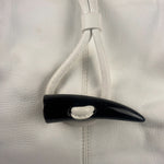 Burberry White Leather Bamboo Cinch Tote