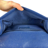 Chanel Blue Chevron Caviar Medium Boy Bag 2019