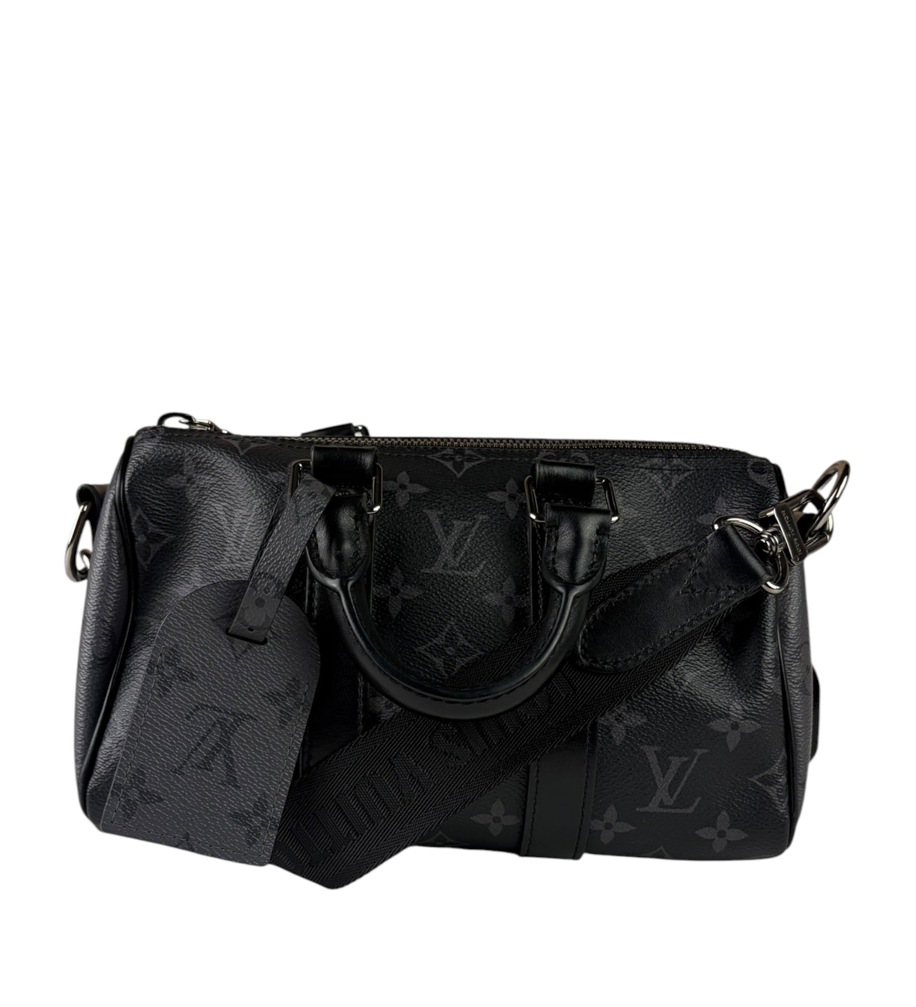 Louis Vuitton Grey Monogram Keepall Bandoulière 25