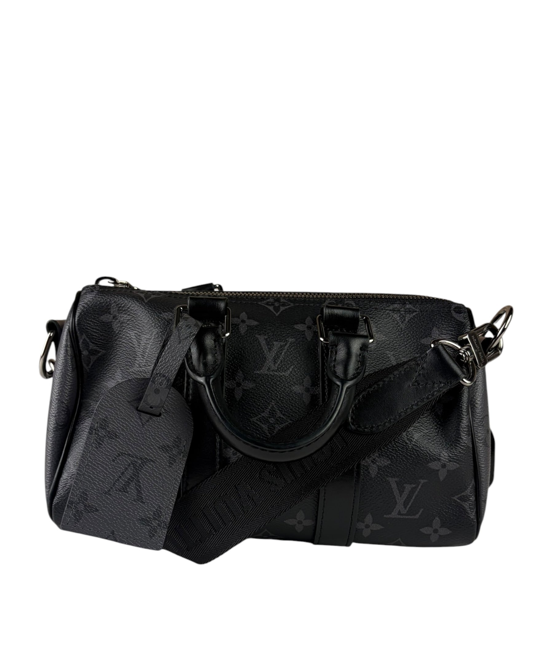 Louis Vuitton Grey Monogram Keepall Bandoulière 25