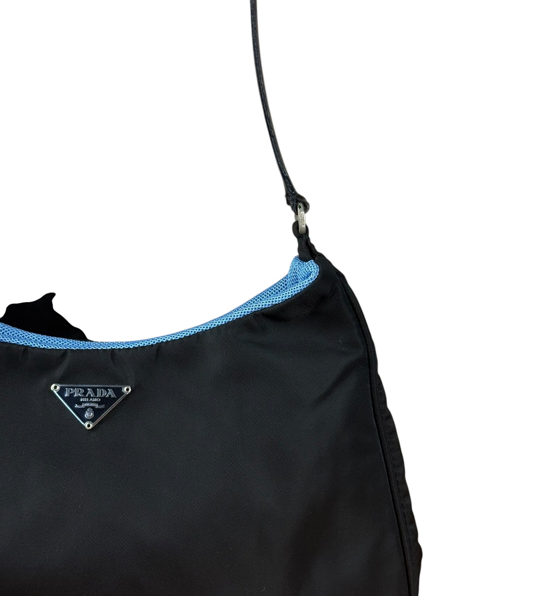 Prada Vintage Black Nylon Pochette