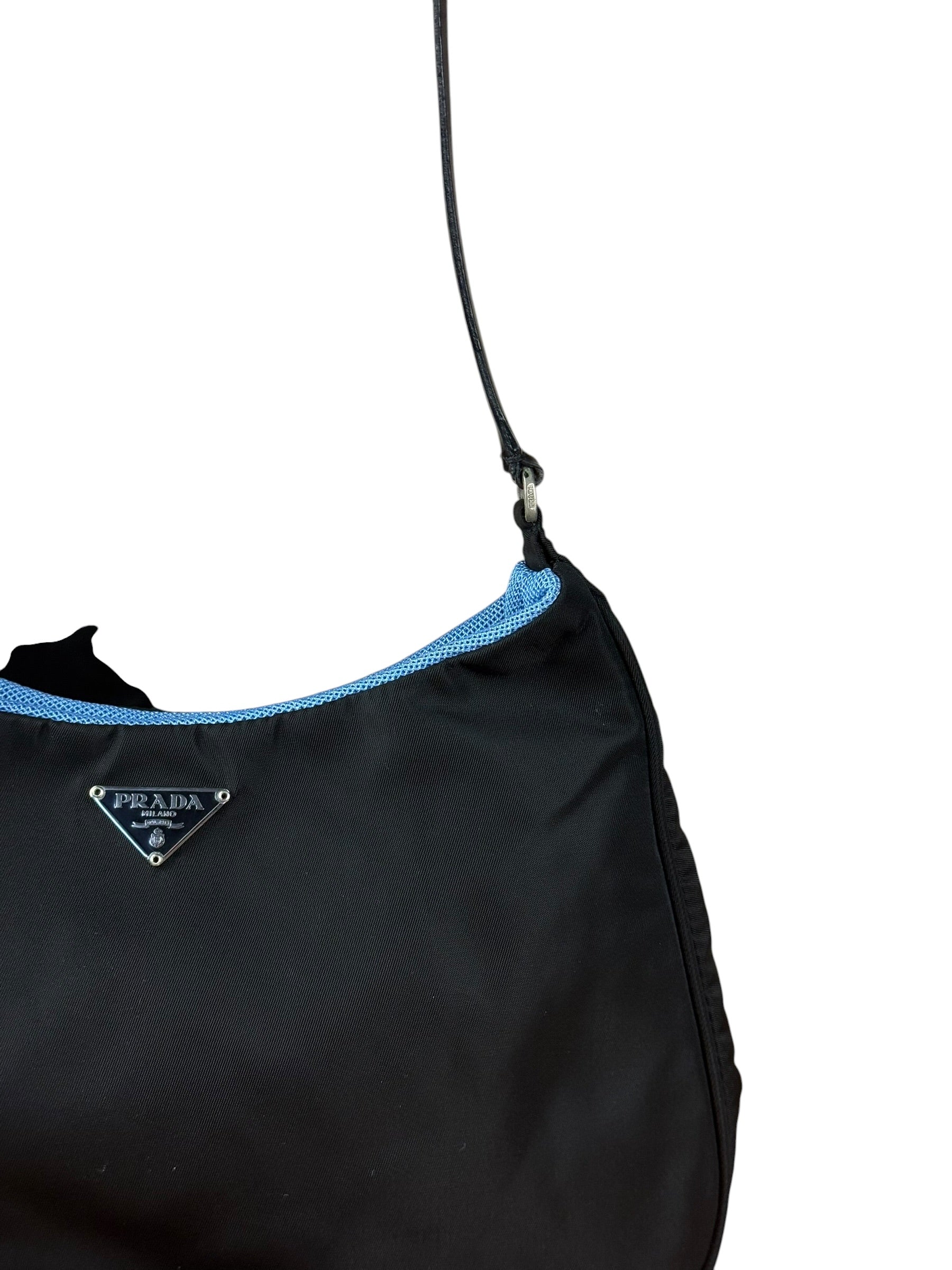 Prada Vintage Black Nylon Pochette