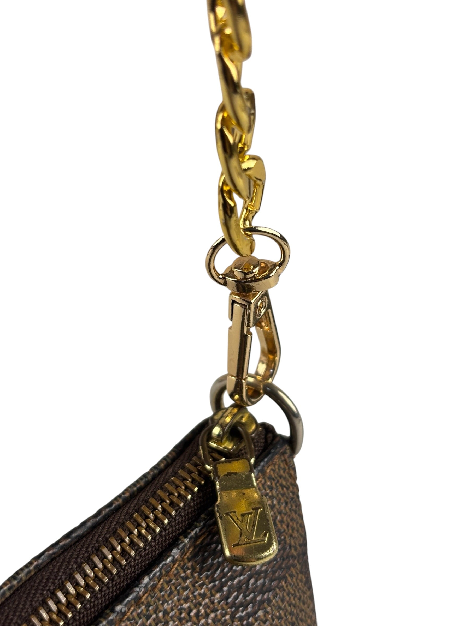 Louis Vuitton Damier Ebene Mini Pochette (Replacement Chain)