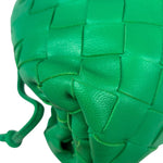Bottega Veneta Green Leather Intercciato Small Crossbody