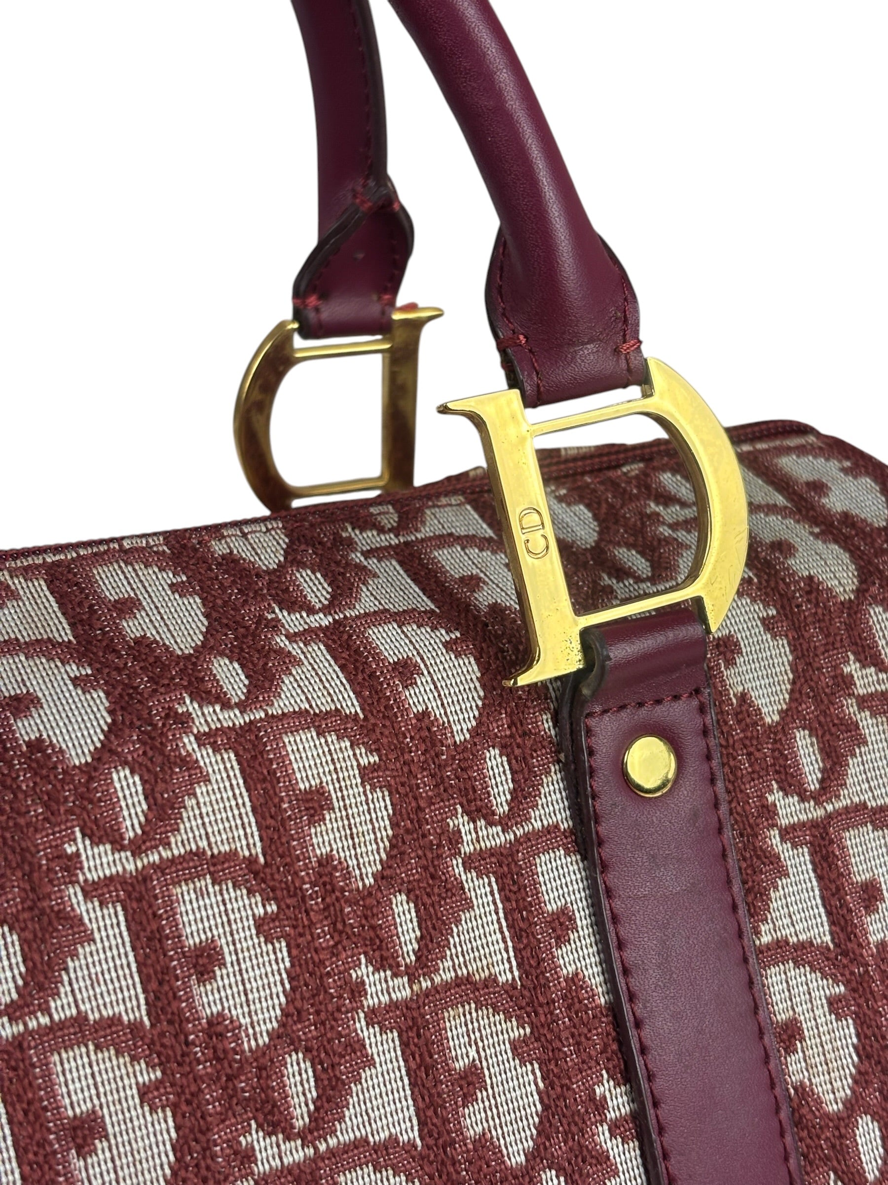 Christian Dior Red Trotter Boston Bag