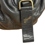 Fendi Vintage Black Leather Spy Hobo Bag