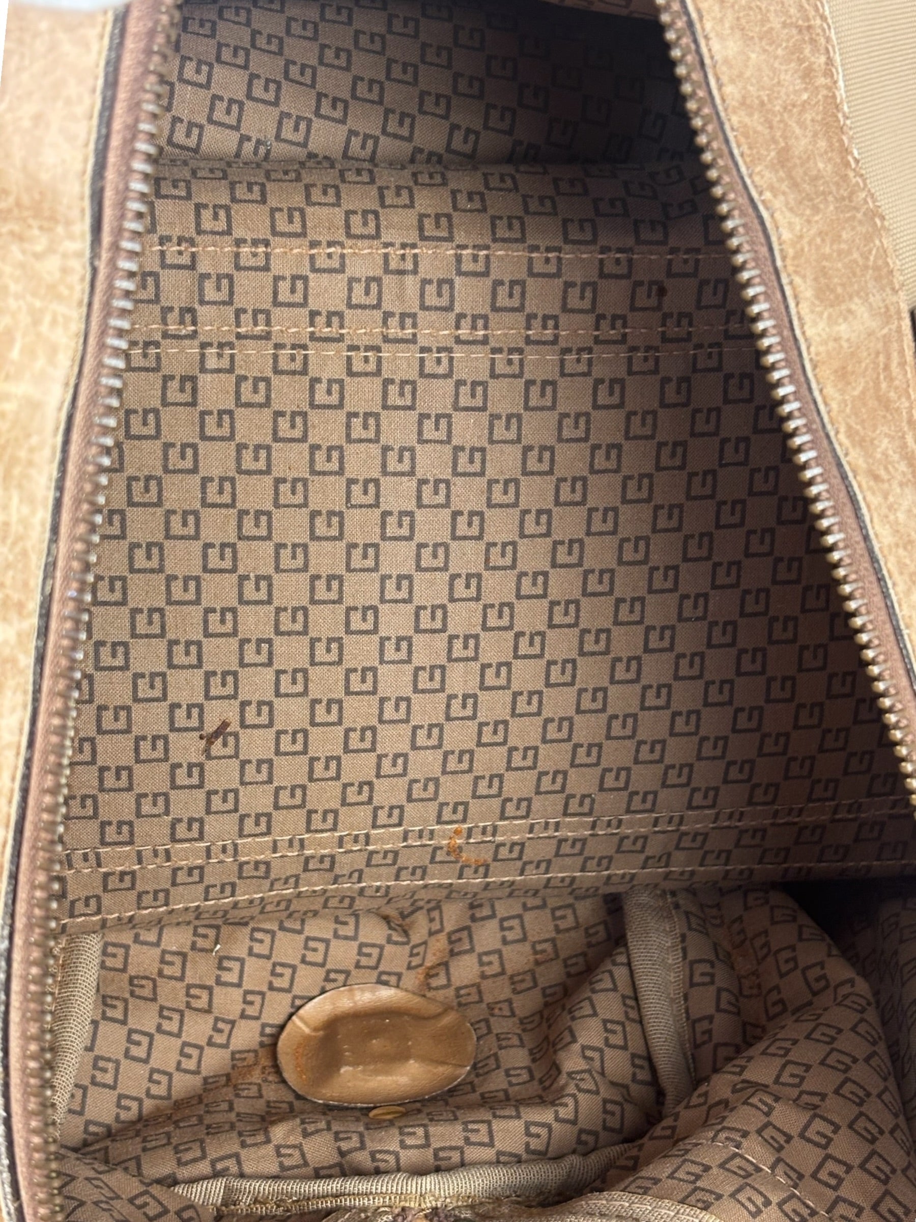 Gucci Vintage Canvas Duffle Bag