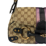 Gucci GG Canvas Web Horsebit Shoulder Bag