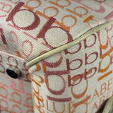 Burberry Blue Label Pink Multi Logo Bowler Bag