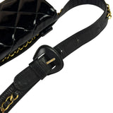 Chanel Black Patent Leather Belt Bag 1995