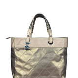 Chanel Metallic Gold Leather Paris-Biarritz Large Tote Bag 2007