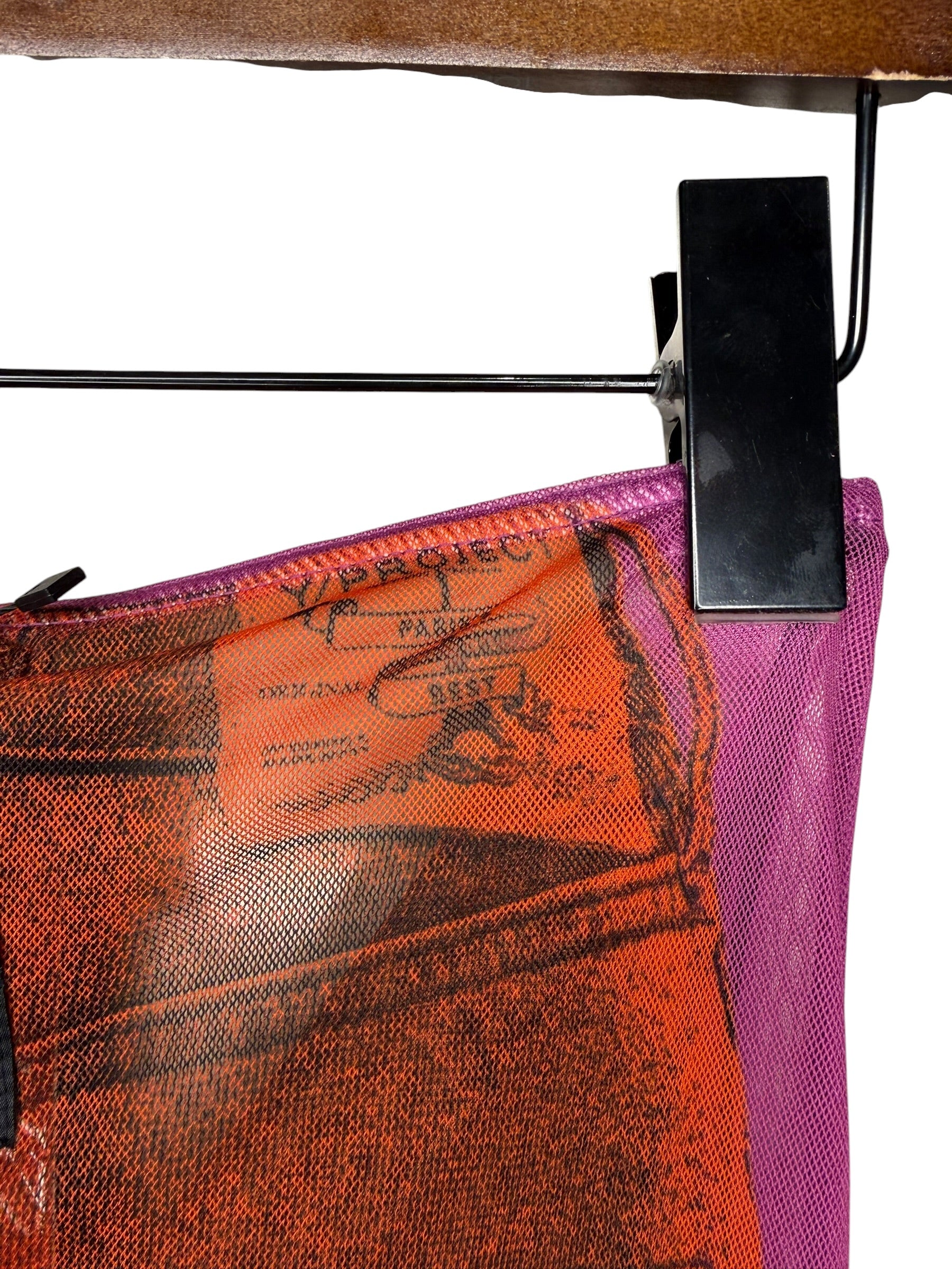 Jean Paul Gaultier x Y Project Printed Mesh Skirt