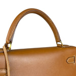 Hermes Kelly 32 Sellier Epsom Gold Handbag 1995