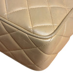 Chanel Tan Brown Quilted Leather Flap Chain Camera Bag