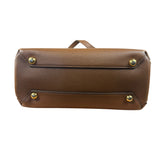 Burberry Brown Leather & House Check Small Banner