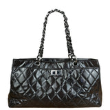 Chanel Black/Grey Textured Patent 2.55 Reissue Chain Tote