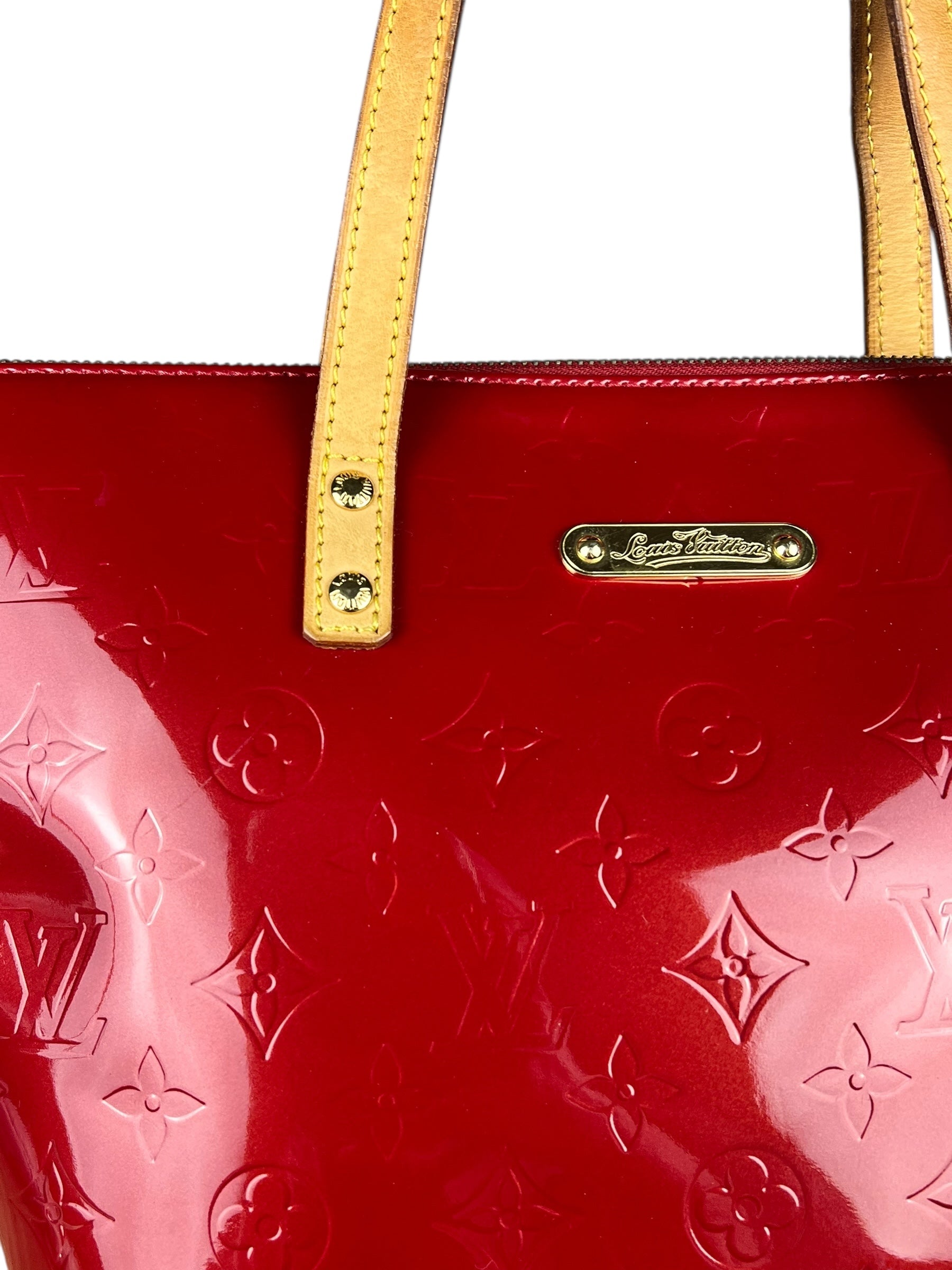 Louis Vuitton Red Monogram Vernis Bellevue Handbag