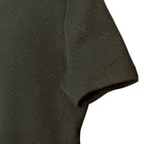 Louis Vuitton Black Monogram Boxy Collared Quarter-Button Top