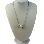 Christian Dior Off-White Bead & Nail Pendant Necklace