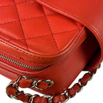 Chanel Red Quilted Lambskin Nano CC Box Camera Bag 2018