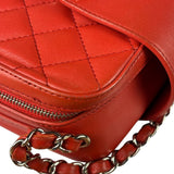 Chanel Red Quilted Lambskin Nano CC Box Camera Bag 2018