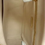 Prada Midollino Leather Trim Wicker Canvas Flower Basket