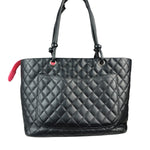 Chanel Black Quilted Calfskin Cambon Ligne Tote 2003