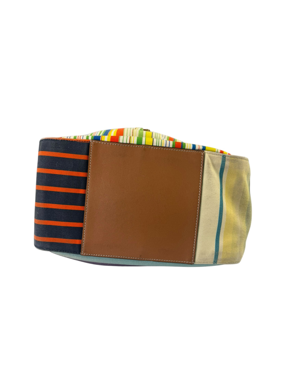 Loewe Colorblock Leather Trim Stripes Small Hammock Crossbody Bag