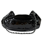 Chanel Black Patent Leather Camellia Petals Shoulder Bag 2010