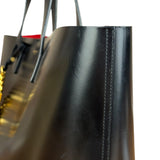 Saint Laurent Black Leather Shopping Tote Bag