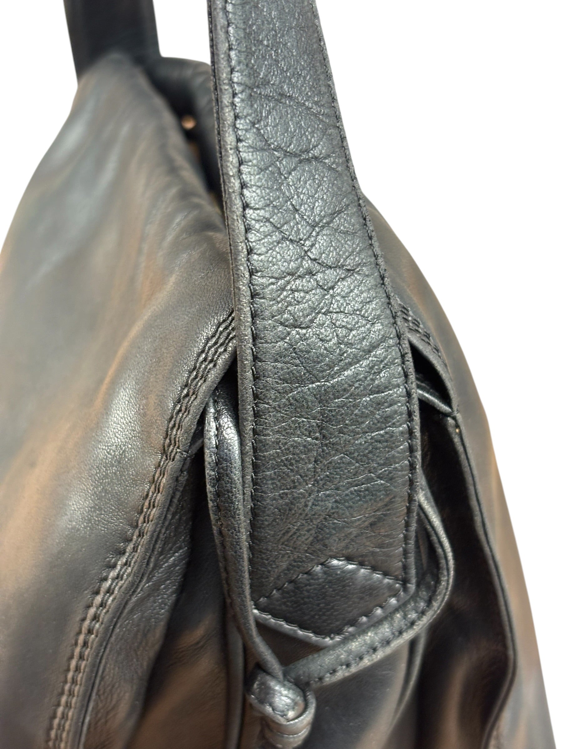 Loewe Black Anagram Logo Leather Crossbody