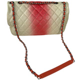Chanel Quilted Caviar Ivory/Pink Ombre Jumbo Flap 2013