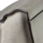 Celine Grey Suede/Leather Crocodile Embossed Trapeze Two-Way Bag