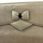 Bally Leather Bow Clutch
