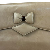 Bally Leather Bow Clutch