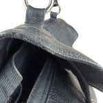 Saint Laurent Vintage Black Leather Top Handle Bag