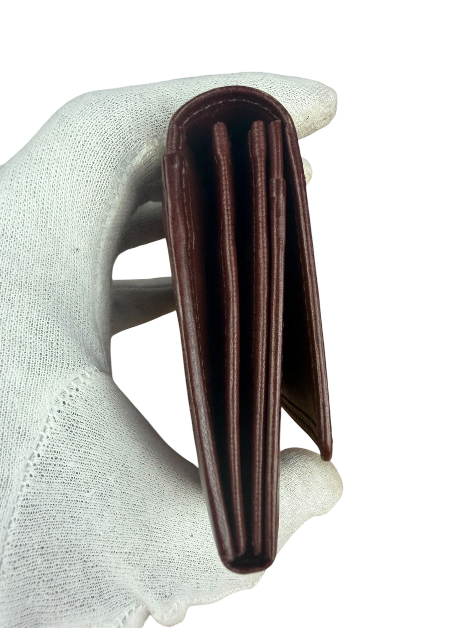 Yves Saint Laurent Red Leather Belle De Jour Flap Wallet