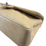 Chanel Beige Quilted Caviar Double Flap 2009