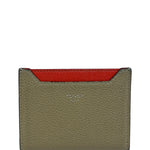 Celine Brown/Red Leather Card Holder