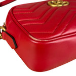 Gucci Leather GG Red Marmont Crossbody