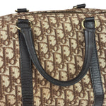 Christian Dior Brown Leather Trim Trotter Boston Bag