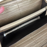 Gucci Bronze Metallic Leather Bamboo Long Zippy Wallet