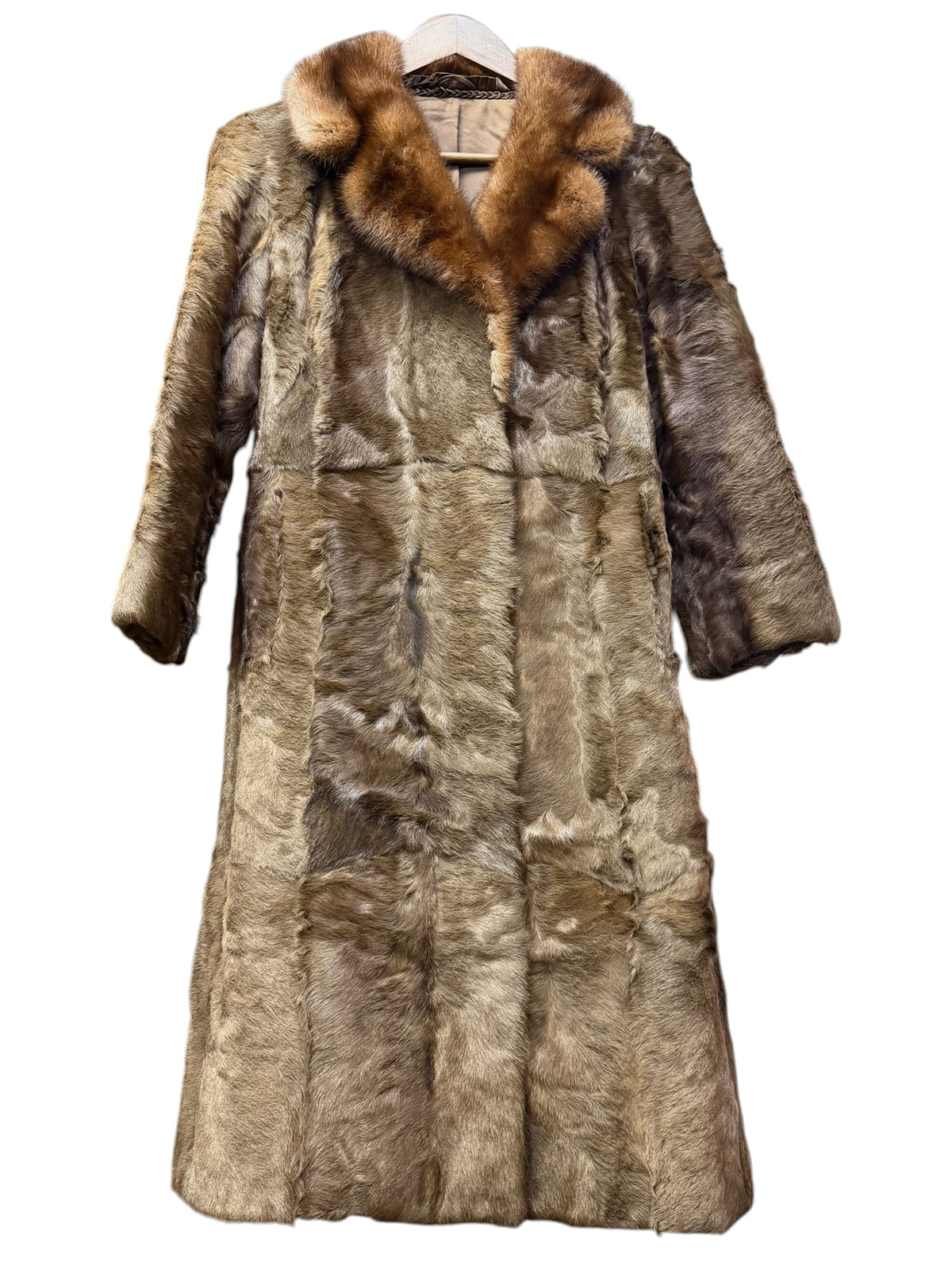 Vintage Mink Trim/Persian Lamb Fur Long Coat