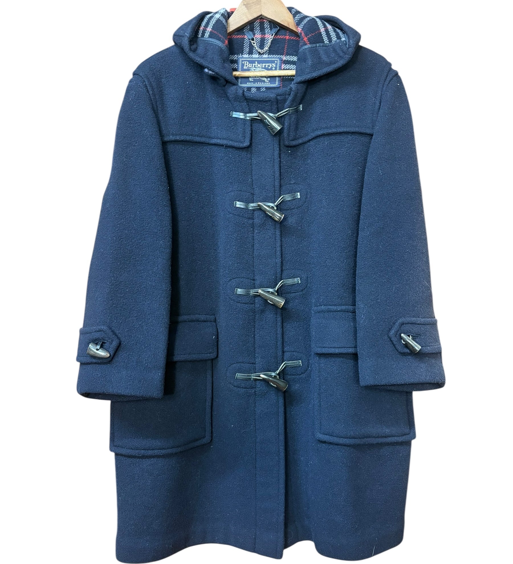 Burberry Vintage Navy Wool Long Coat