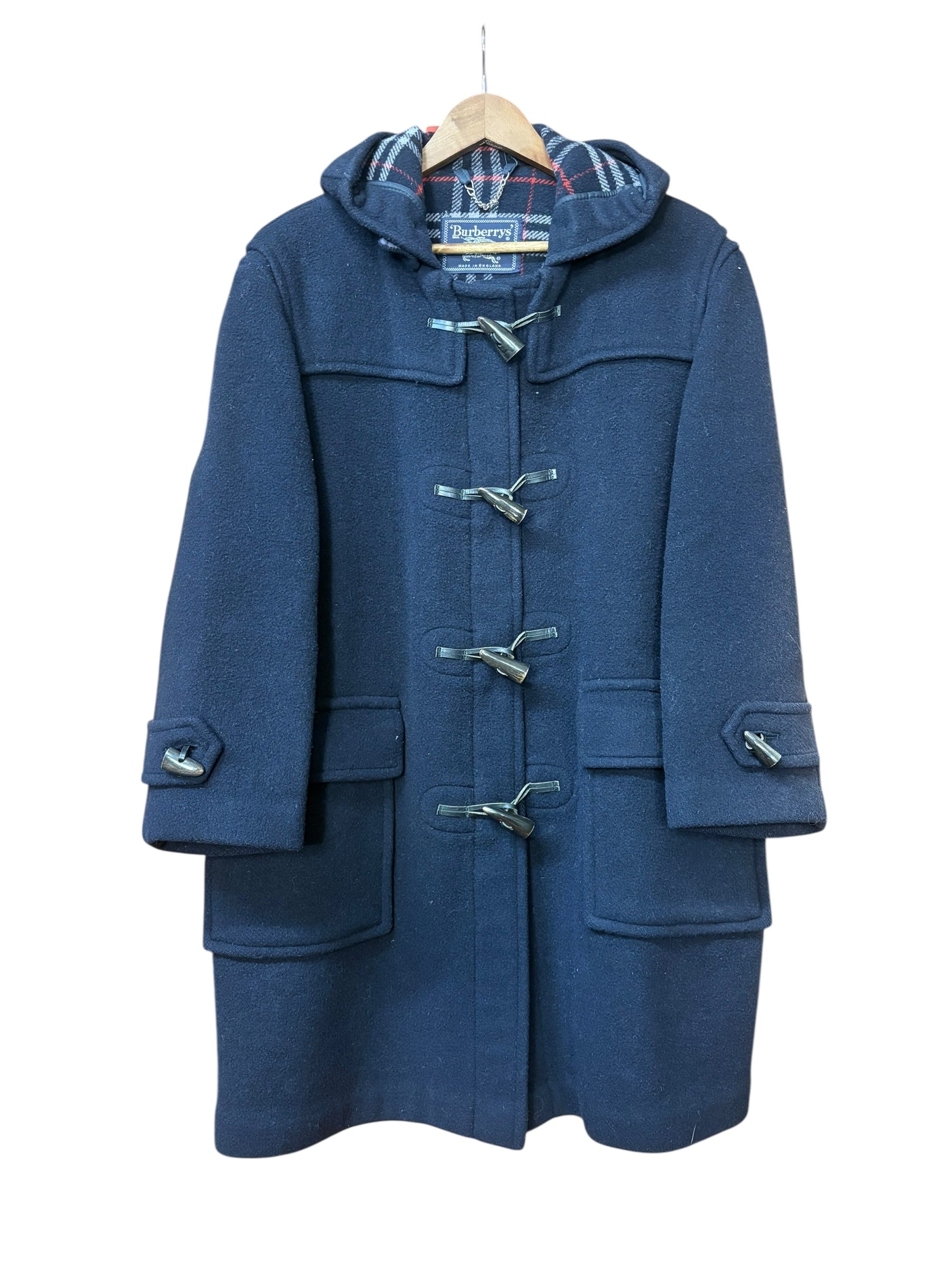 Burberry Vintage Navy Wool Long Coat