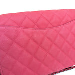 Chanel Coral Pink Matte Quilted Caviar Flap Shoulder Bag 2012